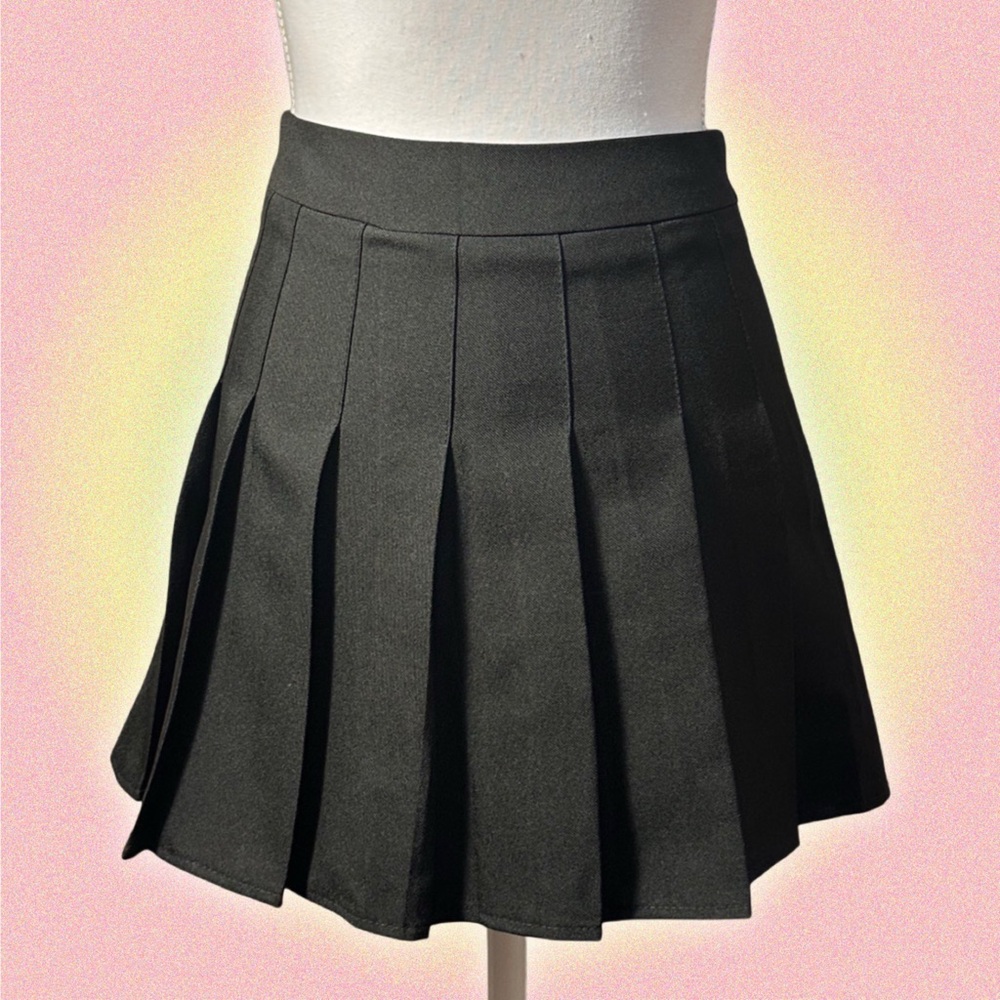 black tennis skirt polyester no brand